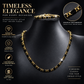 ✨50% OFF NOW! Sparkling Jewelry Set for Men – Gold Tone Black Crystal Necklace & Bracelet Set, Elegant Hip Hop Mens Jewelry for Party, Wedding & Daily Wear