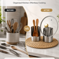 🍳50% OFF NOW ! ✨Multi‑Functional Kitchen Utensil Holder, Stainless Steel Organizer, for Spoons, Pot Lids & Cooking Gadgets, Countertop Kitchen Storage