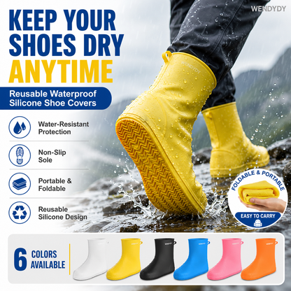 🌧️50% OFF NOW! Reusable Silicone Rain Shoe Covers – Anti-Slip Foldable Waterproof Shoe Protectors for Outdoor, Travel & Daily Use
