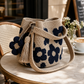 👜LAST DAY50% OFF! Hand Crochet Floral Bucket Crossbody Bag, Boho Handwoven Flower Pattern Shoulder Bag with Flower Tassel Charm for Summer Vacation Daily Outfit