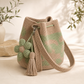 👜LAST DAY50% OFF! Hand Crochet Floral Bucket Crossbody Bag, Boho Handwoven Flower Pattern Shoulder Bag with Flower Tassel Charm for Summer Vacation Daily Outfit