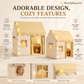 🎁50% OFF NOW! Dream Kids Play Tent House – Cozy Indoor Playhouse with Checkered Curtain, Private Play Space for Toddlers, Cute Reading Nook & Gift for Children