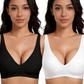 👙Final 12 Hours Only £9.99! Jelly Wireless Seamless Bra – Deep V Push Up Bralette, Adjustable Back Straps, All-Day Comfort Everyday T-Shirt Bra