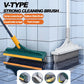 🔥LAST DAY SALE ONLY ￡11.99!!🧹180° Rotating V-Type Floor Brush, Extendable Gap Cleaning Brush with Water Scraper for Bathroom Tile & Corners