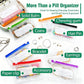 💊Limited Time Offer £9.99!! A8 Waterproof 14 Color-Coded Pill Pouches Organizer – Portable Binder-Style Weekly Travel Medicine Storage Case for Pills, Vitamins & Supplements
