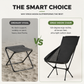 🪑50% OFF NOW! Ergo Moon Foldable Camping Chair – Ergonomic High Back Outdoor Chair, 120kg Load Capacity, Ultra Lightweight Fast Folding Portable Chair for Camping, Picnic & Beach