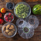 🍽️50% OFF NOW! 200‑Pack Disposable Clear Elastic Food Covers‑ Stretch Reusable‑Look Bowl Lids, Universal Elastic Plastic Food Wraps for Leftovers, Fruit & Kitchen Storage