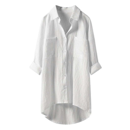 🔥Clearance Sale🏆Women's Shirt Made Of Single-Colored Cotton Linen