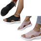 👡LAST DAY SALE £11.99! ✨Women Breathable Hollow Knit Platform Slide Sandals, Soft Cushioned Open Toe Slip-On Summer Wedge Sandals