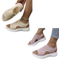 👡LAST DAY SALE £11.99! ✨Women Breathable Hollow Knit Platform Slide Sandals, Soft Cushioned Open Toe Slip-On Summer Wedge Sandals
