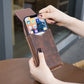 📱50% OFF LIMITED TIME! Leather Belt Clip Phone Holster, Multi-Pocket Waist Cell Phone Pouch with Card Slots, Durable Vintage Leather Phone Waist Bag Fits iPhone & Android Smartphones