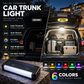 ☀️50% OFF NOW! Solar LED Trunk Light, Wireless Auto Motion Sensor Car Interior Light, 6 Color Selectable Rechargeable LED Cargo Lamp for SUV, Sedan & Van