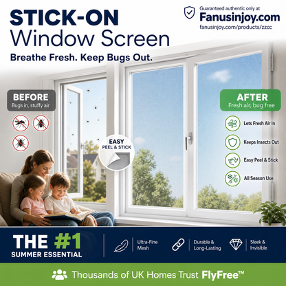 🦟50% OFF NOW ! ✨Self-Adhesive Window Mesh Screen – Ultra-Fine Bug Net Easy Install for Home