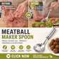 🍳50% OFF NOW! Stainless Steel Meatball Maker Spoon, Non‑Stick Scoop & Drain Meat Ball Mold Spoon, Food‑Grade Meat Baller Tool for Quick Mess‑Free Homemade Meatballs