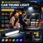 ☀️50% OFF NOW! Solar LED Trunk Light, Wireless Auto Motion Sensor Car Interior Light, 6 Color Selectable Rechargeable LED Cargo Lamp for SUV, Sedan & Van
