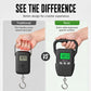 🔥50% OFF NOW!⚖️ Over 38,300 Sold! Portable Digital Luggage Scale, 60kg Heavy Duty Handheld Hanging Scale for Travel, Fishing & Parcel Weighing
