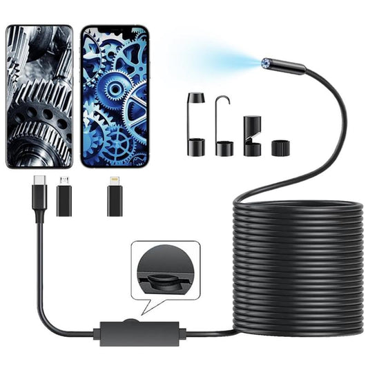 🔍50% OFF NOW! 1920P HD Endoscope Camera for iPhone & Android, Adjustable‑LED Flexible Inspection Scope, Waterproof Borescope Camera for Car Repair, Pipe Checking & Home Maintenance