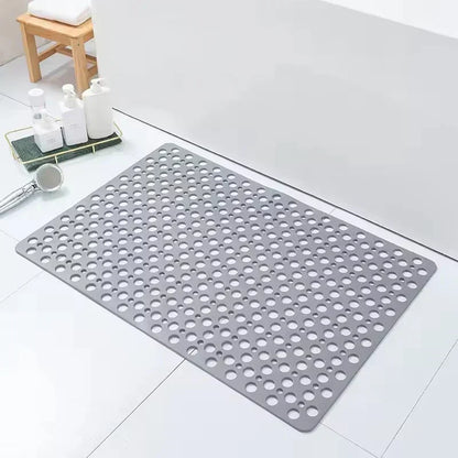 🛁50% OFF NOW! Premium Anti-Slip Shower Mat with Strong Suction Cups, Hollow Drainage Hole Non Slip Bath Mat, Quick Drying Rubber Bathroom Mat for Shower Tub, Elderly & Kids Safety