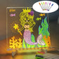 ✨🖍️50% OFF NOW! LED Acrylic Drawing Board – Glow Light Up Transparent Writing Board with Markers & Stand, Reusable Glowing Art Board for Kids