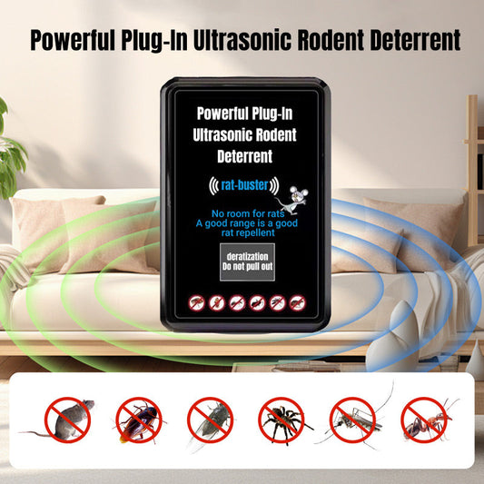💥Leistungsstarkes Plug-In-Ultraschall-Nagetierabwehrmittel