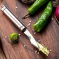 🌶️50% OFF NOW! Stainless Steel Chili Corer – Pepper Seed Remover Tool, Serrated Edge Chili Deseeder for Jalapeño, Bell Pepper & Home Kitchen Prep