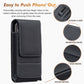 📱50% OFF LIMITED TIME! Leather Belt Clip Phone Holster, Multi-Pocket Waist Cell Phone Pouch with Card Slots, Durable Vintage Leather Phone Waist Bag Fits iPhone & Android Smartphones
