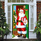 🎅50% OFF NOW! Christmas Santa Front Door Banner – Festive Santa Door Cover, Large Hanging Door Backdrop for Home Holiday Party, Xmas Porch Decor