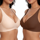 👙Final 12 Hours Only £9.99! Jelly Wireless Seamless Bra – Deep V Push Up Bralette, Adjustable Back Straps, All-Day Comfort Everyday T-Shirt Bra