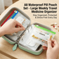 💊Limited Time Offer £9.99!! A8 Waterproof 14 Color-Coded Pill Pouches Organizer – Portable Binder-Style Weekly Travel Medicine Storage Case for Pills, Vitamins & Supplements