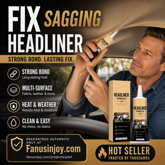 🚗 LIMITED-TIME 50% OFF! Car Headliner Repair Glue, Heat & Waterproof Adhesive for Sagging Car Ceiling Fabric & Leather