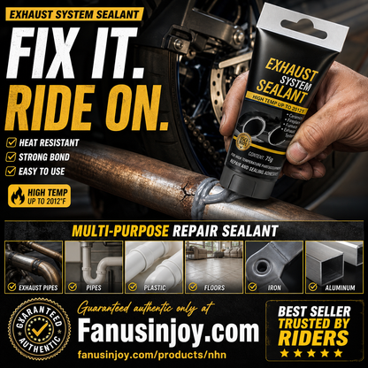 🔥50% OFF NOW! High Temperature Exhaust Repair Sealant, Heat‑Resistant Exhaust System Sealant, Strong Bond Mending Adhesive for Cracked Mufflers, Pipes, Iron & Aluminum Components