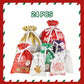 🎁50% OFF NOW! Premium Christmas Drawstring Gift Bag – Reusable Xmas Goodie Pouches, Santa Pattern Candy Treat Bags for Holiday Party Favors, Christmas Gift Wrapping