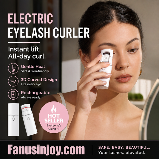 🔥Surprise 50% Off - ONLY ￡7.99！👩🏻‍🏭Get gorgeous eyelashes back！✨️Rechargeable Electric Heated Eyelash Curler