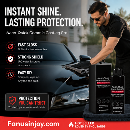🚗Just £9.99 BUY 2 GET 1 FREE ! ✨Nano Quick Ceramic Coating Spray – Instant High Gloss Shine, Hydrophobic UV Protection, Streak-Free DIY Car Detailing Spray for All Paint Colors