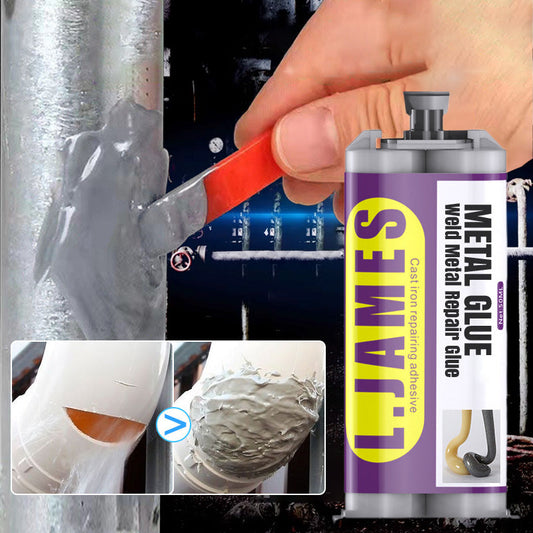 🔧 LIMITED-TIME 50% OFF! Metal Weld Repair Glue, Heavy-Duty Cast Iron Waterproof Crack Filling Adhesive