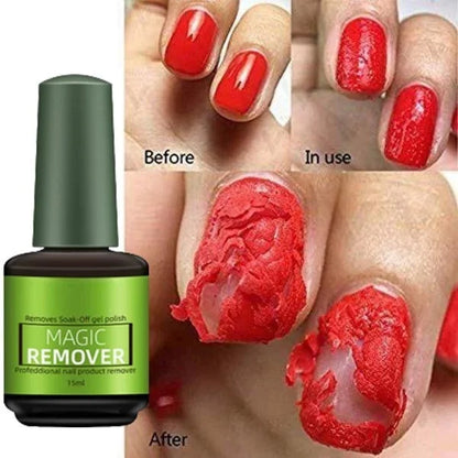 💅50% OFF NOW! Upgraded Magic Nail Polish Remover‑Quick Burst Gel Nail Remover, Easy Peel‑Off Soak‑Off Gel Polish Remover for Home Manicure
