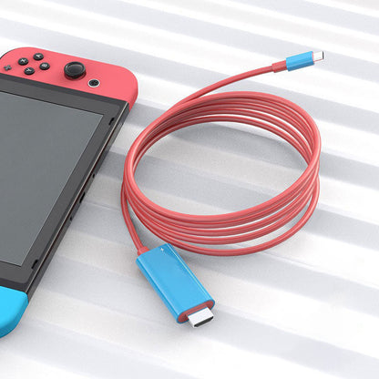 🔌50% OFF NOW ! ✨USB‑C to HDMI Adapter Cable for Switch, PD 100W Fast Charging Port, Plug‑and‑Play Video Conversion Cable for Gaming & Screen Projection