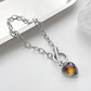 💜50% OFF NOW! Color Changing Mood Bracelet‑Heart Shaped Temperature Sensing Bracelet, Toggle Clasp Chain Bangle, Trendy Y2K Jewelry Gift for Women & Teens