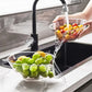 🍅50% OFF NOW! Multi-functional Drain Basket‑Transparent Handle Colander, Quick Draining Fruit Vegetable Washing Bowl for Kitchen
