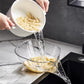 🍅50% OFF NOW! Multi-functional Drain Basket‑Transparent Handle Colander, Quick Draining Fruit Vegetable Washing Bowl for Kitchen
