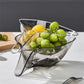 🍅50% OFF NOW! Multi-functional Drain Basket‑Transparent Handle Colander, Quick Draining Fruit Vegetable Washing Bowl for Kitchen