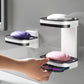 🧼50% OFF NOW! Double Layer Soap Dish with Draining Tray – Wall Mounted Self Draining Soap Holder, No Drilling Waterproof Soap Storage Box for Bathroom Shower Sink