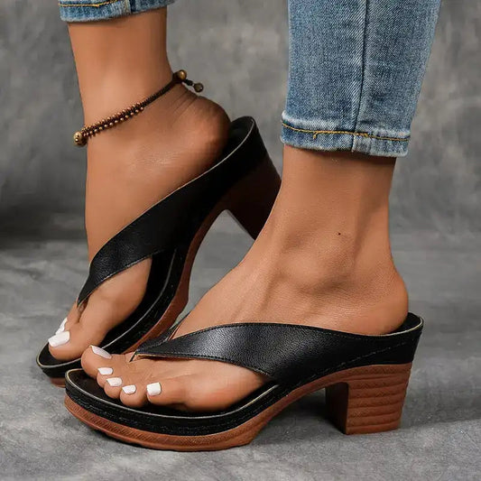 ⏳ Limited time 50% off! 💥Women’s Summer Chunky Heel Flip Flops（The more you buy, the higher the discount）