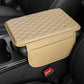 🚗50% OFF NOW! Universal Faux Leather Car Armrest Box Booster Cushion – Quilted Armrest Pad with Storage Pocket, Comfort Heightening Armrest Cover for Most Vehicles