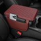 🚗50% OFF NOW! Universal Faux Leather Car Armrest Box Booster Cushion – Quilted Armrest Pad with Storage Pocket, Comfort Heightening Armrest Cover for Most Vehicles