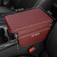 🚗50% OFF NOW! Universal Faux Leather Car Armrest Box Booster Cushion – Quilted Armrest Pad with Storage Pocket, Comfort Heightening Armrest Cover for Most Vehicles