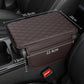 🚗50% OFF NOW! Universal Faux Leather Car Armrest Box Booster Cushion – Quilted Armrest Pad with Storage Pocket, Comfort Heightening Armrest Cover for Most Vehicles