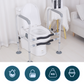 🚽50% OFF NOW! Toilet Safety Rails for Seniors‑ Height Adjustable Bathroom Toilet Assist Frame, Anti‑Slip Support Grab Bar with Paper Holder, Stability Handrail for Elderly, Disabled & Pregnant People