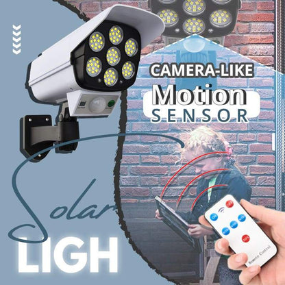 ☀️50% OFF NOW! Camera-Like Motion Sensor Solar Light – LED Solar Security Wall Lamp with Remote Control, Dummy Camera Design for Outdoor Yard, Garage & Patio