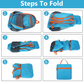 🎒50% OFF NOW! Foldable Waterproof Camping Backpack – Lightweight Packable Hiking Daypack, Water Resistant Fold Up Travel Backpack with Multi Pockets for Outdoor Sports Cycling Walking Vacation